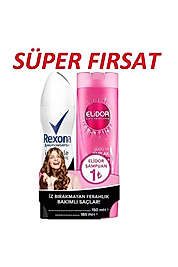 Rexona Black & White Antiperspirant Kadın Sprey Deodorant 150 ml + Elidor Şampuan 185 ml x 2