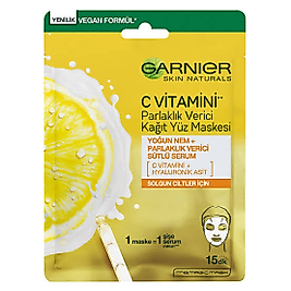 Garnier C Vitamini Parlaklık Verici Kağıt Yüz Maskesi