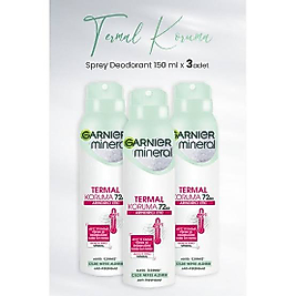 Garnier Termal Koruma Antiperspirant Ter Önleyici Leke Yapmayan Kadın Sprey Deodorant 150 ml x 3