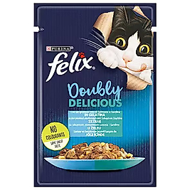 Felix Sardalya ve Somonlu 85 gr 12'li Yetişkin Kedi Yaş Maması