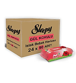 Sleepy Gül Kokulu Islak Bebek Havlusu 24 X 90'Lı