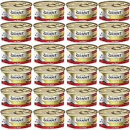 Purına Gourmet Gold Parca Etli Sığır Konserve Yetişkin Kedi Maması 85 Gr X 24