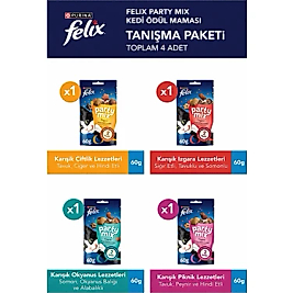 Felix Party Mix Karışık Kedi Ödül Maması 8li Tanışma Paketi