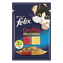 Felix Çifte Lezzet Sığır Etli ve Tavuklu Konserve Kedi Maması 85 gr 1 Adet